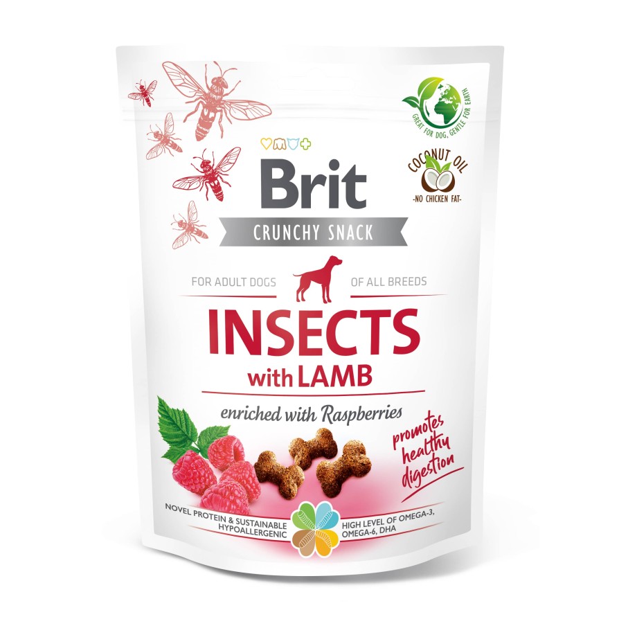 BRIT DOG SN CRUNCHY INSECTS LAMB 200GR BRIT