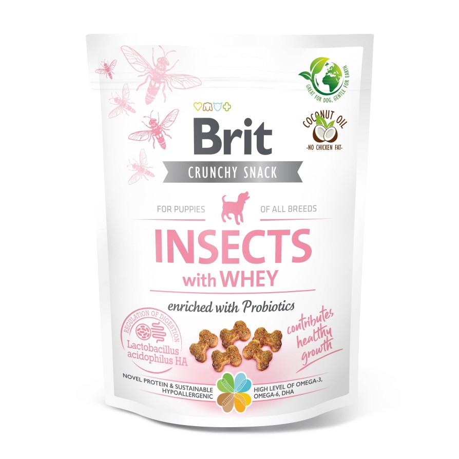 BRIT DOG SN CRUNCHY CR.PUPPY INSECTS WHEY 200GR BRIT