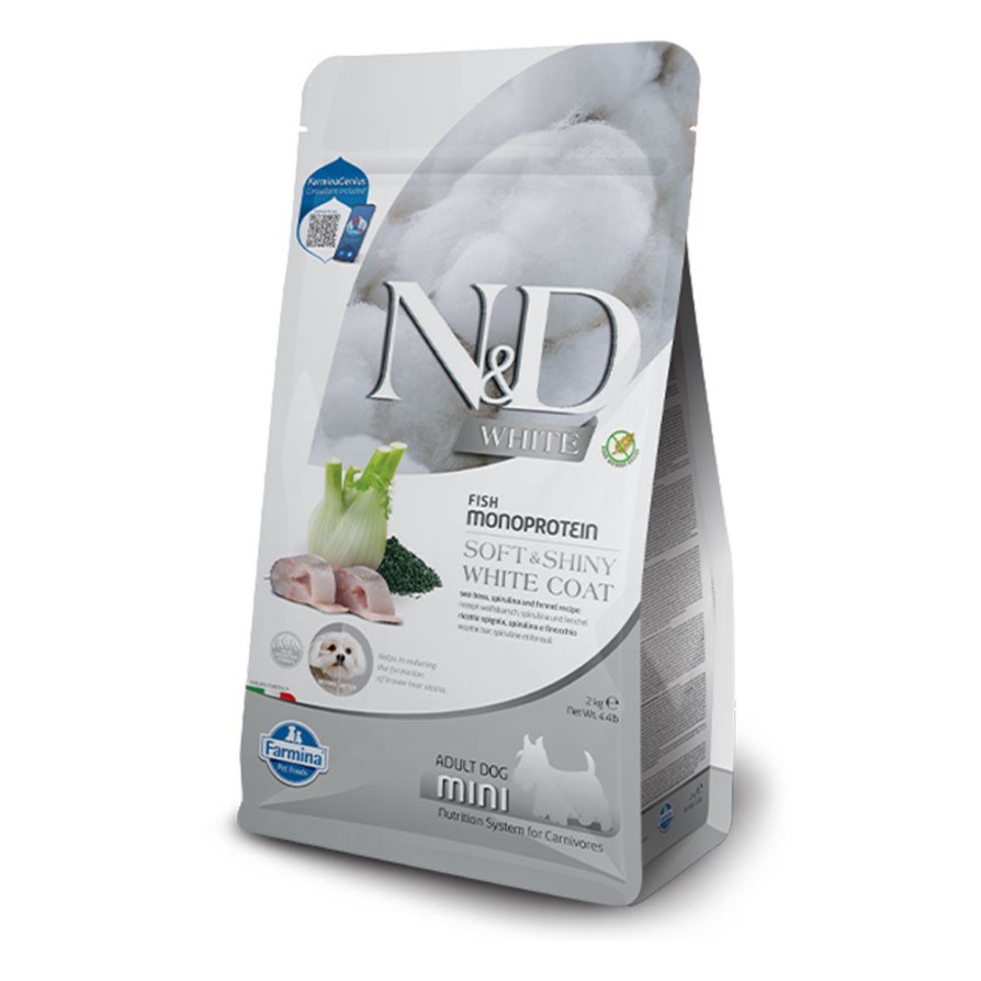 ND DOG WHITE SEA BASS & SPIR MINI 2KG FARMINA