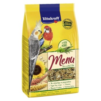VITAKRAFT MENU VITAL Βασική τροφή για Μεσαίους Παπαγάλους με Mέλι 1KG