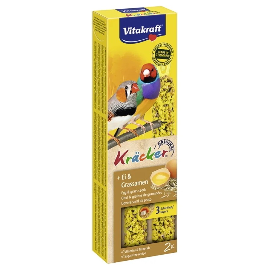 VITAKRAFT KRACKER DUO για Εξωτικά Πτηνά με αυγό & σπόρους 2sticks VITAKRAFT