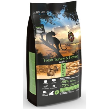 AMBROSIA GRAIN FREE CAT ADULT STERILIZED FRESH TURKEY & HERRING
