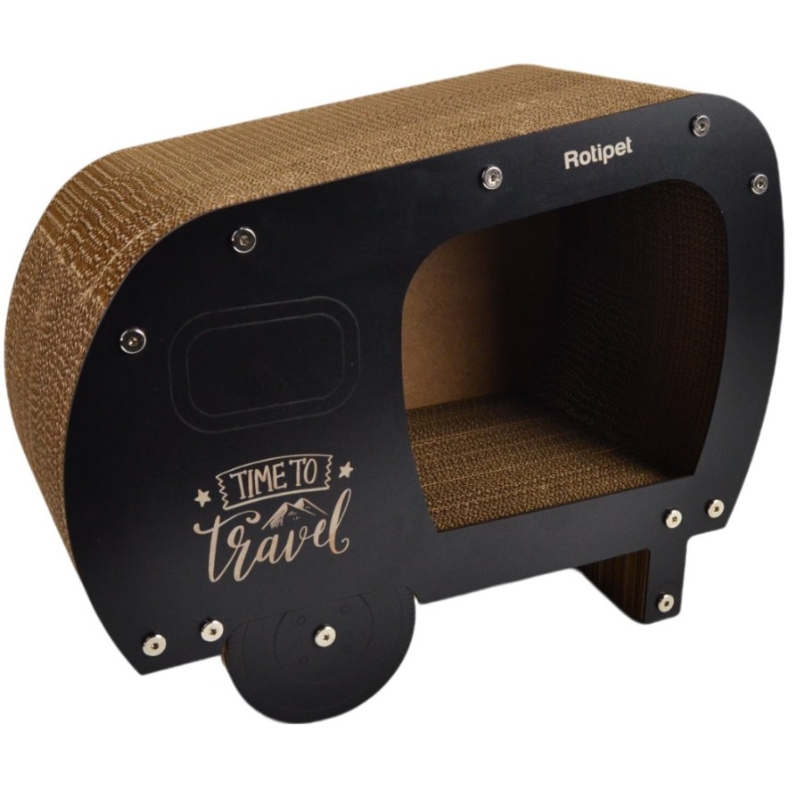 ROTIPET CAMBER CAT SCRATCHER LRG BLACK 50x39x27cm ROTIPET