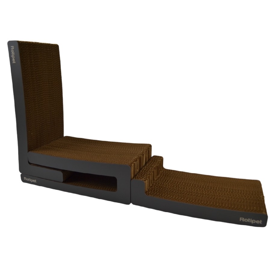 ROTIPET DUO SHAPE CAT SCRATCHER LRG ANTHRACITE 50x39x27CM ROTIPET