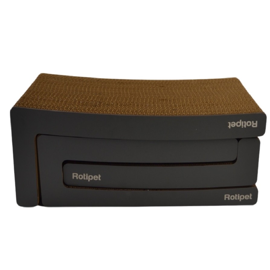 ROTIPET DUO SHAPE CAT SCRATCHER LRG ANTHRACITE 50x39x27CM ROTIPET