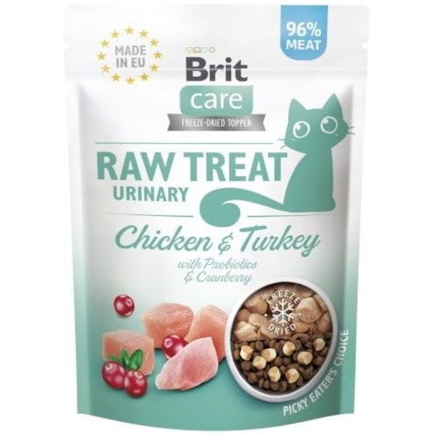 Brit Care Cat Raw Treat Urinary με Κοτόπουλο & Γαλοπούλα 40gr BRIT