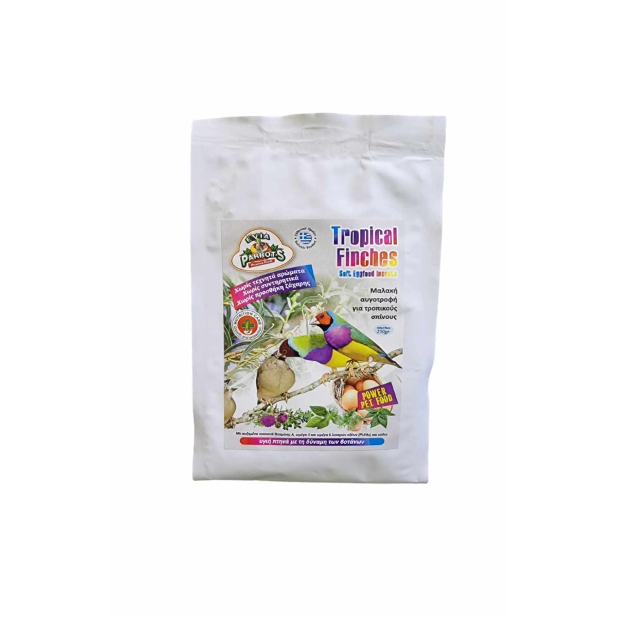 TROPICAL FINCHES SOFT EGGFOOD INCECTS 250GR EVIA PARROTS