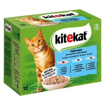 KITEKAT Επιλεγμένα Ψαρικά σε Ζελέ Multipack 12*85gr