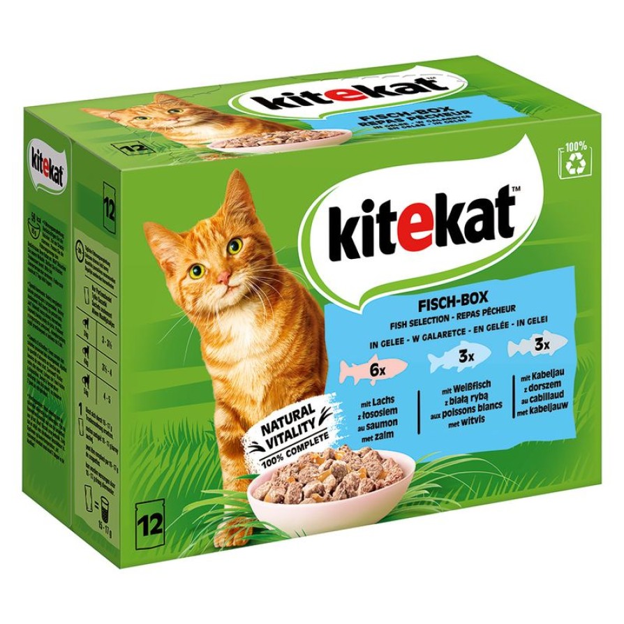 KITEKAT Επιλεγμένα Ψαρικά σε Ζελέ Multipack 12*85gr ΚΙΤΕΚΑΤ
