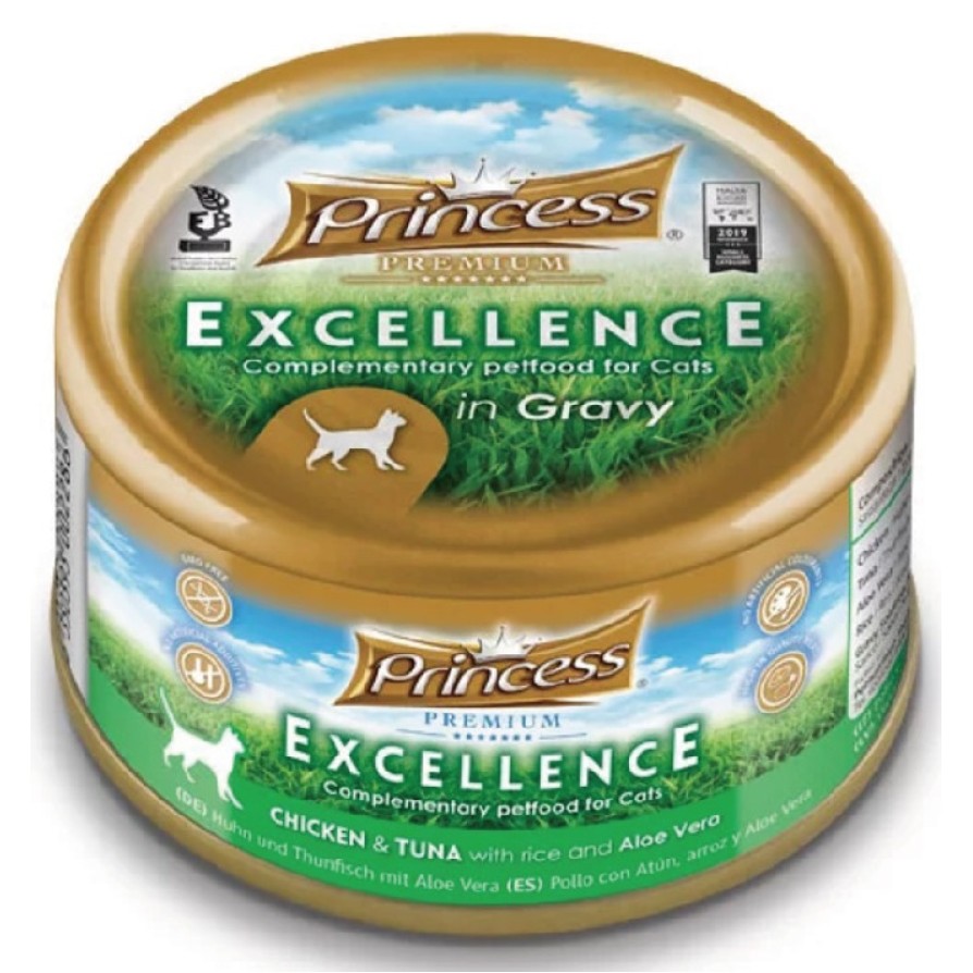 PRINCESS PREMIUM CHICKEN TUNA, ALOE VERA 70GR (MT) PRINCESS