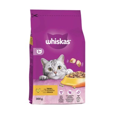 WHISKAS ADULT με ΚΟΤΌΠΟΥΛΟ & ΓΕΜΙΣΤΈΣ ΚΡΟΚΈΤΕΣ 300gr
