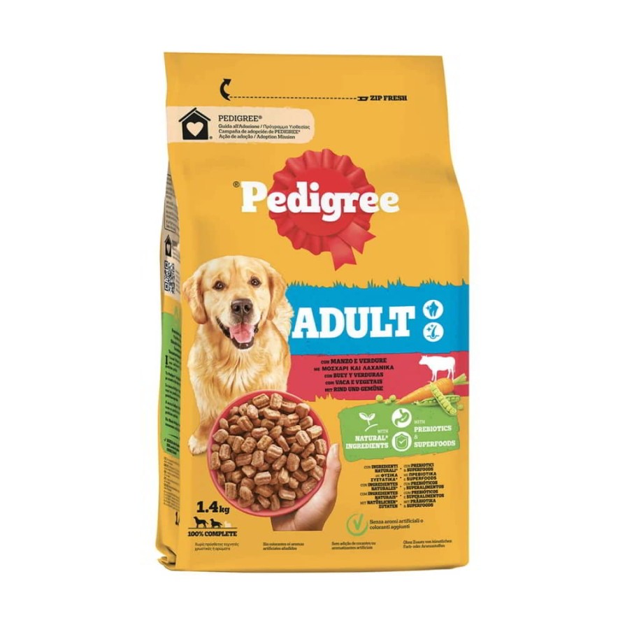 PEDIGREE ADULT ΜΟΣΧΑΡΙ & ΛΑΧΑΝΙΚΑ 1.4kg PEDIGREE