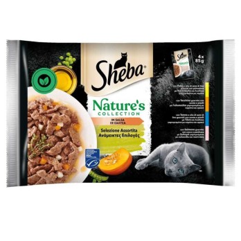 SHEBA Nature&rsquo;s Collection Πολυσυσκευασία με Ανάμικτες Επιλογές 4x85gr