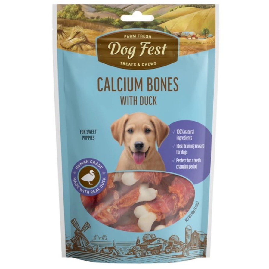DG PUPPY CALCIUM BONE DUCK 90GR DOG FEST