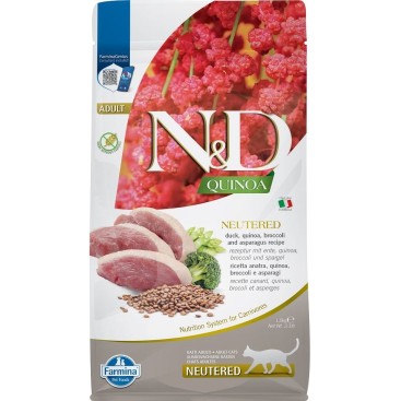 N&D CAT NEUTERED QUINOA DUCK 1,5KG