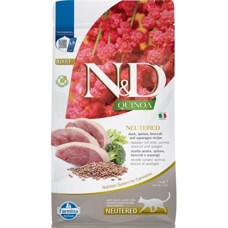 ND CAT QUINOA DUCK NEUTERED 1.5KG FARMINA