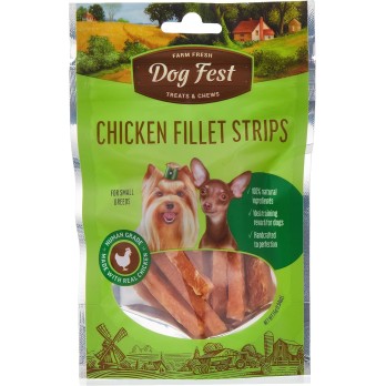 DOGFEST Small-Chicken fillet strip 55gr