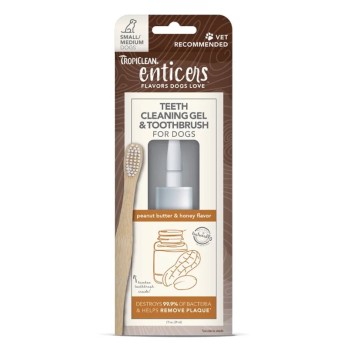 TROPICLEAN ENTICERS Teeth Cleaning Gel S/M Peanut But&Honey