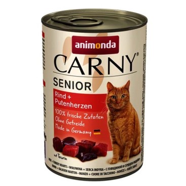 ANIMONDA CARNY SENIOR CAT με Βοδινό & Καρδιά Γαλοπούλας 400GR