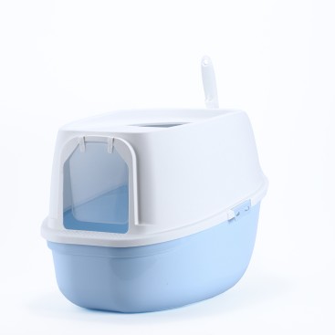 GLEE Litter Box CHLOE Blue - White | L40,7 x W41,5 x H61 cm