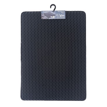 GLEE Πατάκι Τουαλέτας ΔΙΠΛΗΣ ΣΤΡΩΣΗΣ EVA ΜΑΥΡΟ 55x75cm