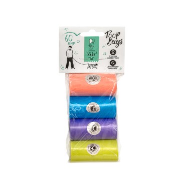 PERFECT CARE POOP BAGS 4 ΡΟΛΑ MULTICOLOR
