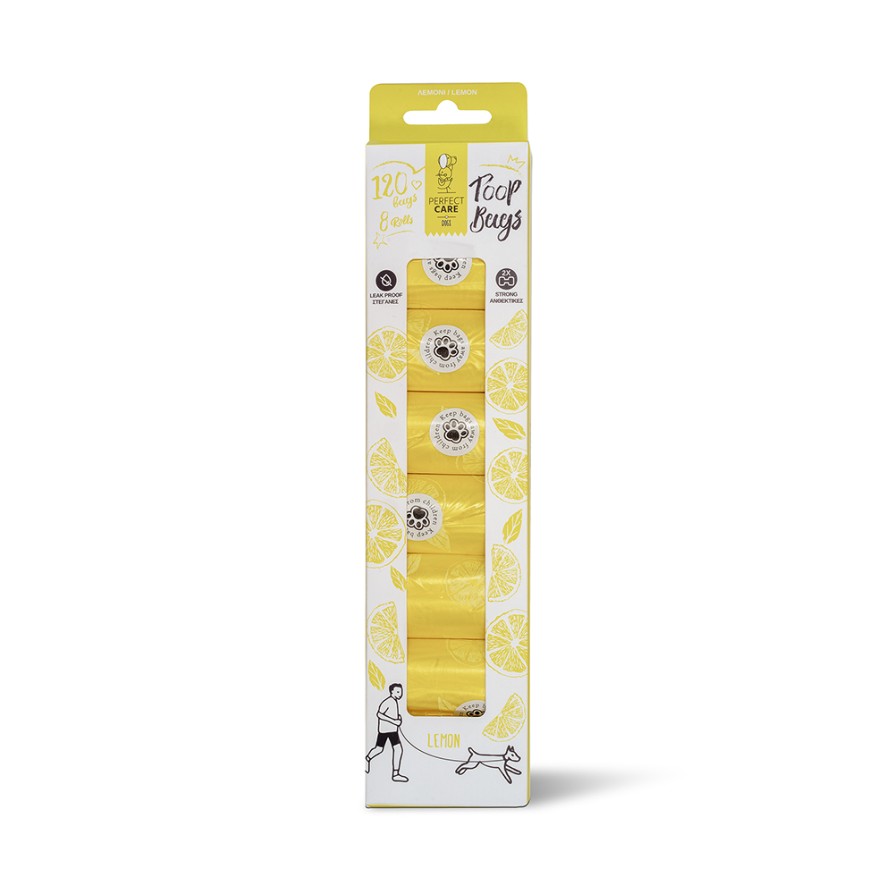 PERFECT CARE POOP BAGS 8 ΡΟΛΑ ΛΕΜΟΝΙ PERFECT CARE