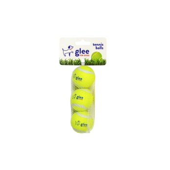 GLEE ΠΑΙΧΝΙΔΙ ΣΚΥΛΟΥ TENNIS BALLS ΚΙΤΡΙΝΟ 4cm 3pcs