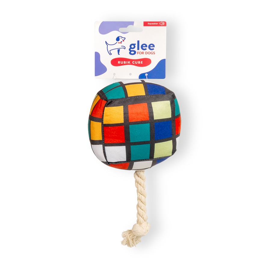 GLEE ΠΑΙΧΝΙΔΙ ΣΚΥΛΟΥ RUBIK CUBE SQUEAKY GLEE