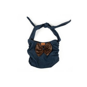WOOF Τσάντα ώμου με φιόγκο Comfort ONE SIZE ΤΖΙΝ-ΚΑΦΕ 39x51cm