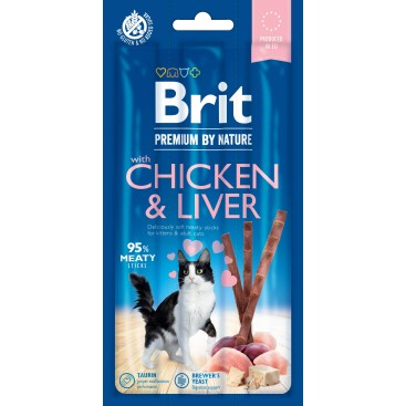 BRIT PREMIUM BY NATURE CAT STICKS με ΚΟΤΌΠΟΥΛΟ & ΣΥΚΏΤΙ