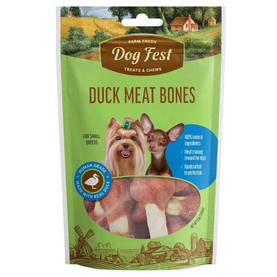 DOGFEST Small-Duck Meat Bones 55gr DOG FEST