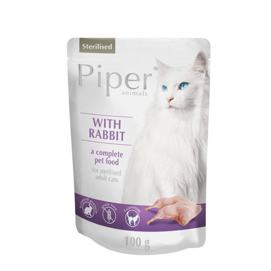 PIPER CAT ADULT STERILISED KOYNEΛΙ POUCH 100GR PIPER