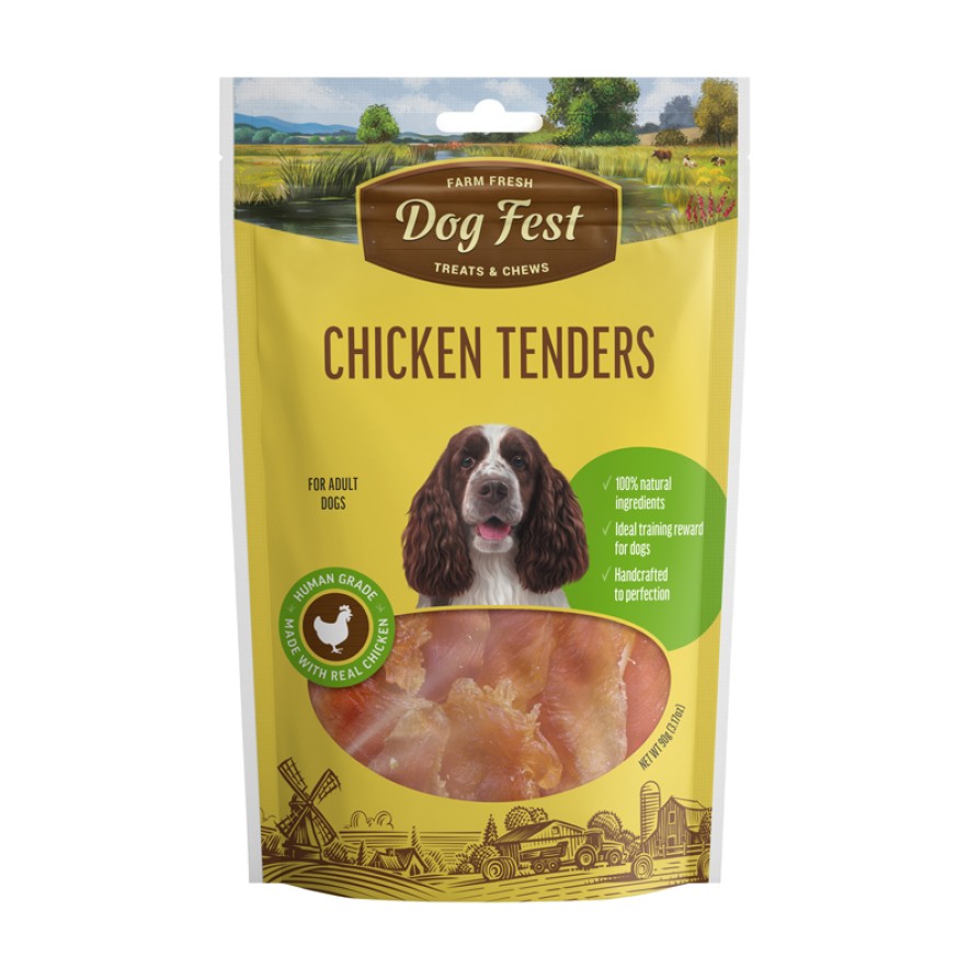 DG Adult-Chicken tenders 90g DOG FEST