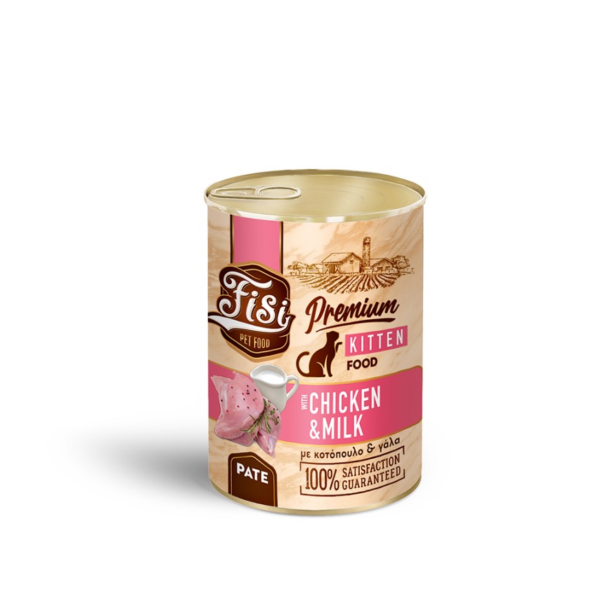 FISI CAT KITTEN ΚΟΤΟΠΟΥΛΟ ΜΕ ΓΑΛΑ ΠΑΤΕ 400GR FISI
