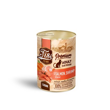 FISI CAT ADULT σε Σάλτσα Σολομός με Γαρίδα & Καρότο 400gr