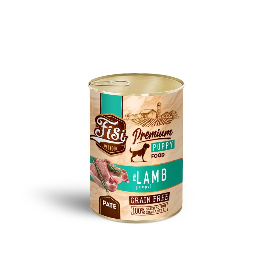 FISI DOG PUPPY ΑΡΝΙ ΠΑΤΕ 400GR FISI
