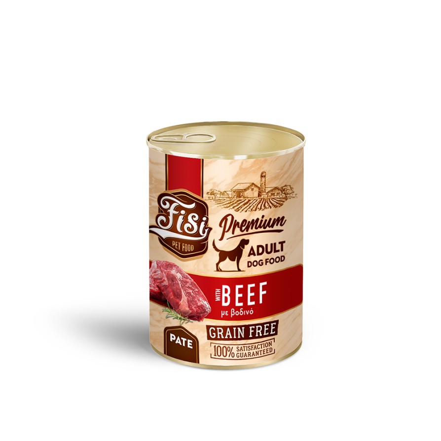 FISI DOG ADULT ΒΟΔΙΝΟ ΠΑΤΕ 400GR FISI