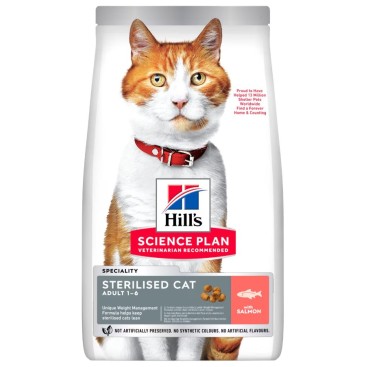 HILL'S SP FELINE Adult Sterilised Σολομός 300gr