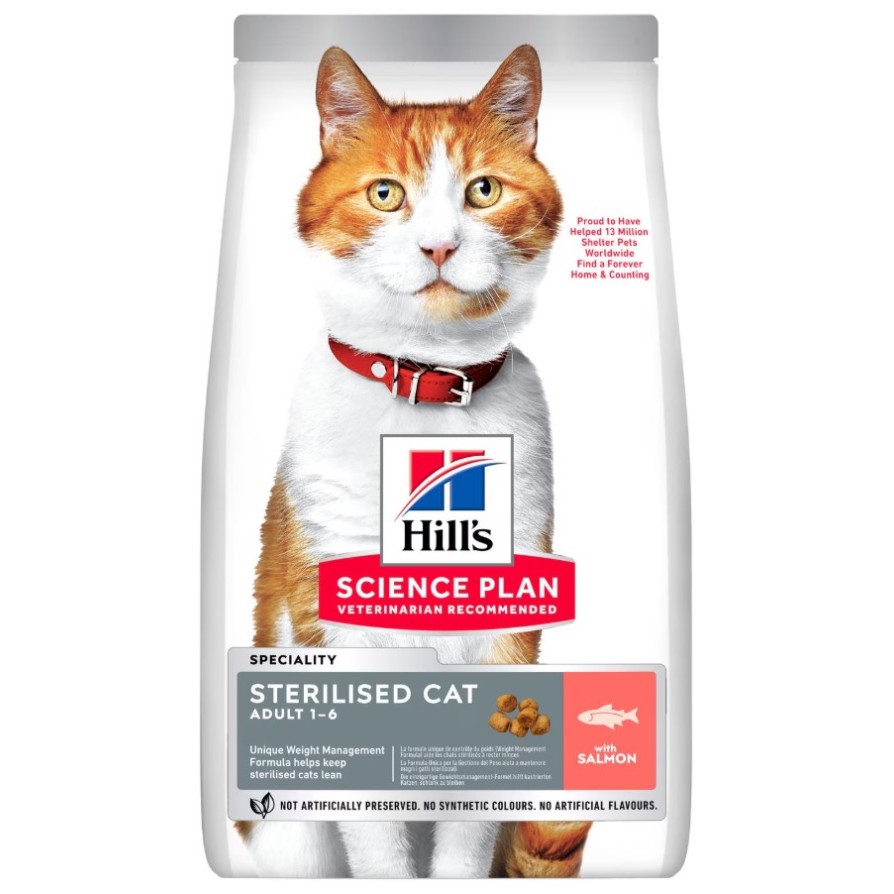 HILL'S SP FELINE ADULT Sterilised Salmon 300gr HILL S