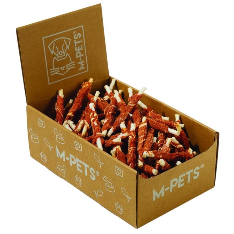 ΣΟΛΟΜΟΣ ΜΕ ΜΠΑΚΑΛΙΑΡΟ ΣΕ RAWHIDE ΣΤΙΚ 13 cm M-PETS