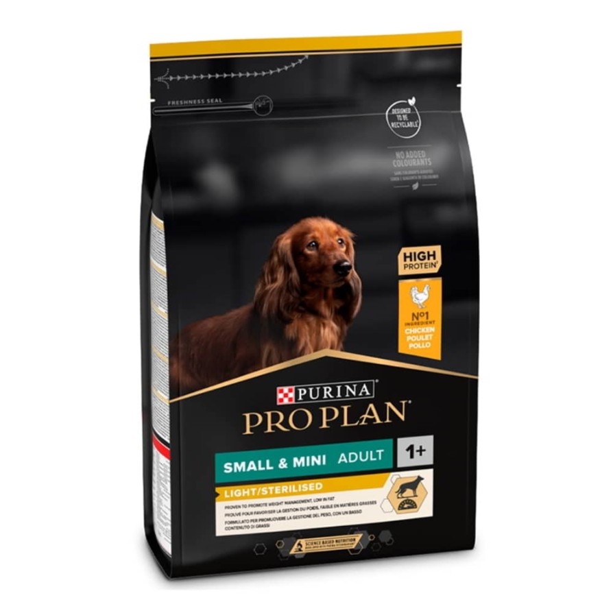 PROPLAN SMALL AND MINI  LIGHT/STERILISED DOG CHICKEN 3KG PRO PLAN