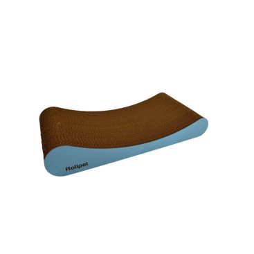 ROTIPET CURVY CAT SCRATCHER SML BABY BLUE 37x16.5x3cm
