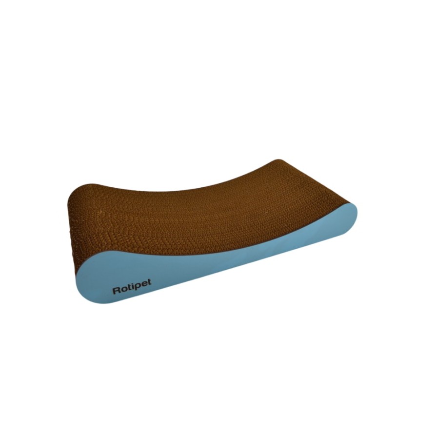 CURVY CAT SCRATCHER SML BABY BLUE 37x16.5x3cm ROTIPET