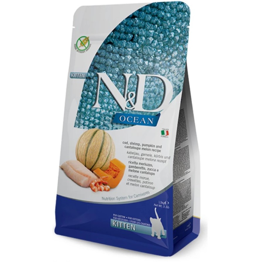 ND CAT OCEAN CODFISH & PUMPKIN KITTEN 5KG FARMINA