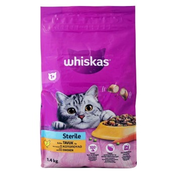 WHISKAS STERILE ADULT με Κοτόπουλο 1,4kg