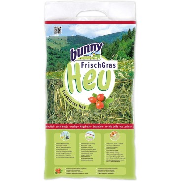BUNNY ΧΟΡΤΟ FRESH GRASS HAY WITH ROSE 500GR