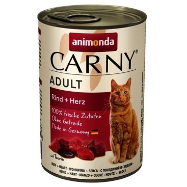 ANIMONDA CARNY ADULT CAT με Βοδινό & Καρδία Βοδινού 400gr