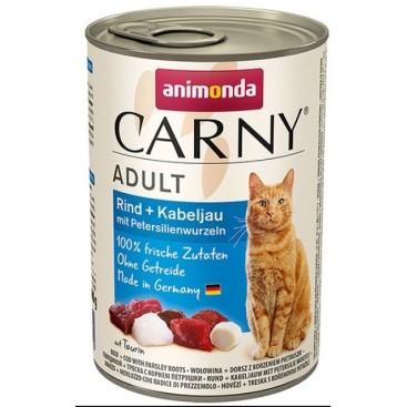ANIMONDA CARNY ADULT CAT με Μπακαλιάρο & Μαϊντανό 400gr