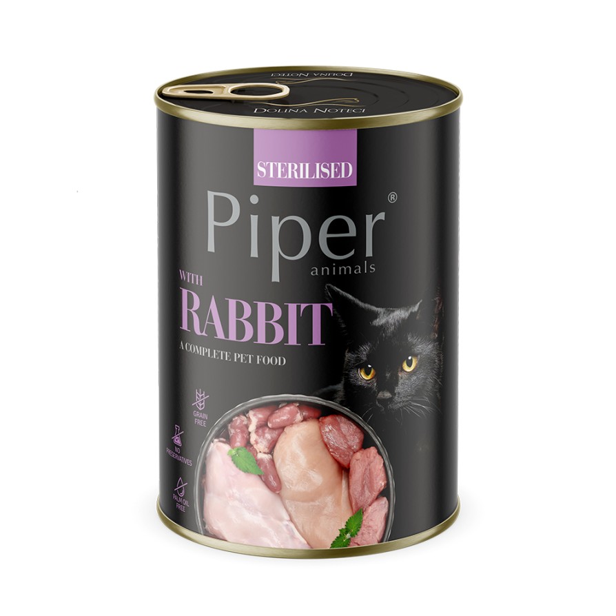 PIPER CAT ADULT STERILISED ΚΟΥΝΕΛΙ 400GR PIPER